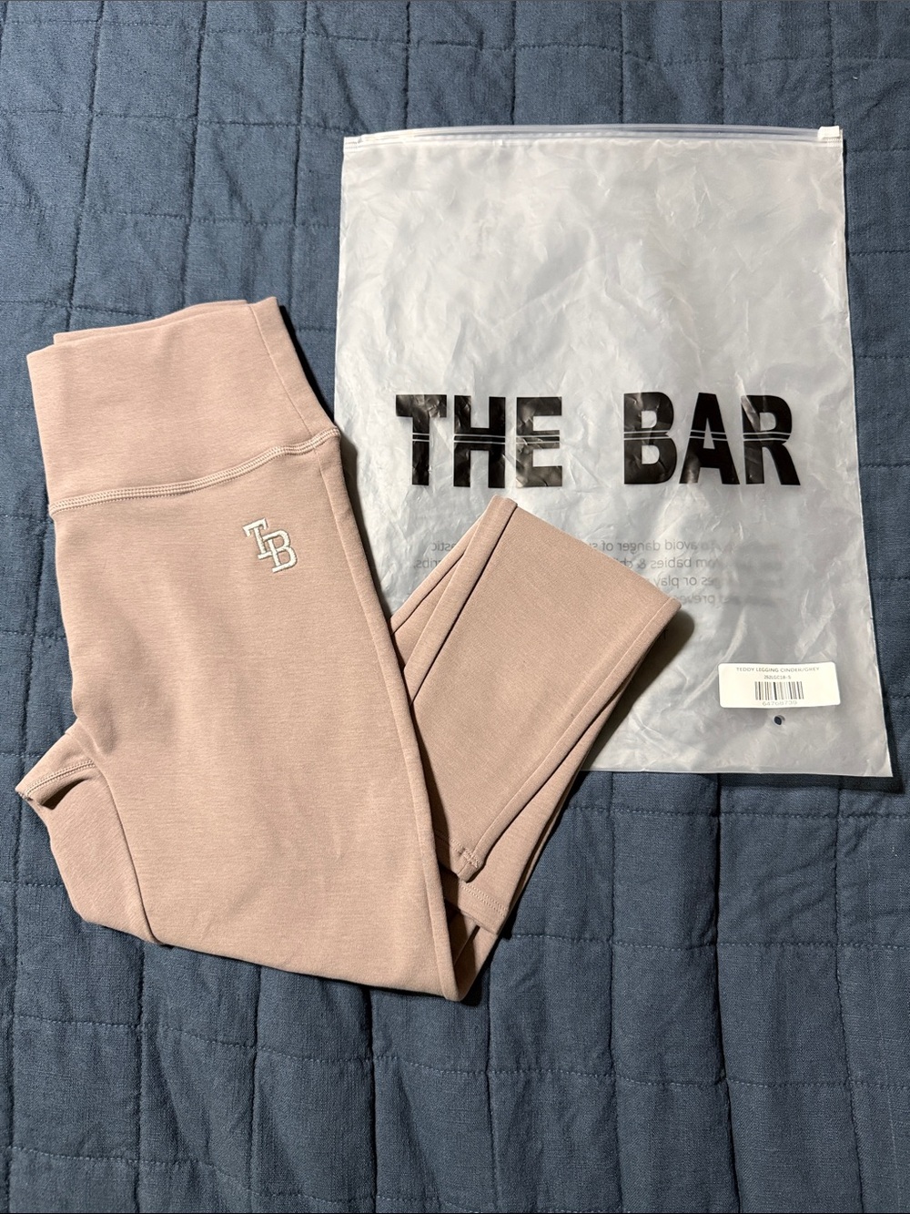 The Bar Cinder/Grey High-Waist Leggings